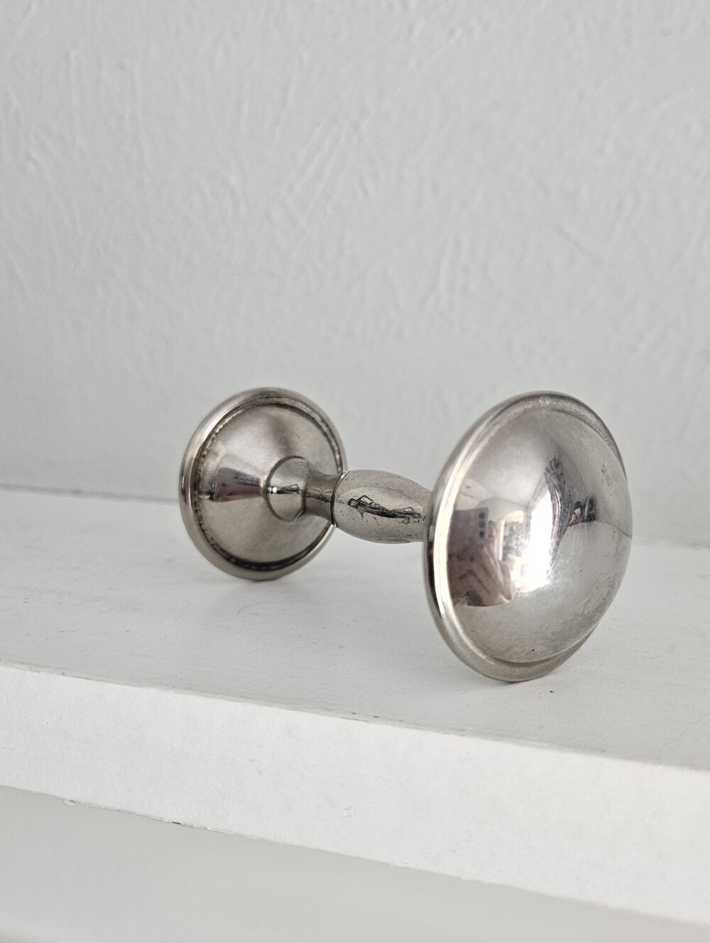 Vintage/Antique 1950s Sterling Silver Infant Baby Dual End Rattle Toy - Picture 4 of 5